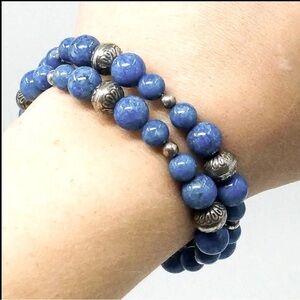 Southwest sterling silver lapis bracelet Carolyn Pollack